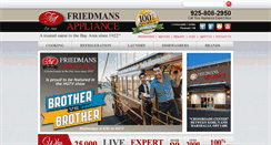 Desktop Screenshot of friedmansappliance.com